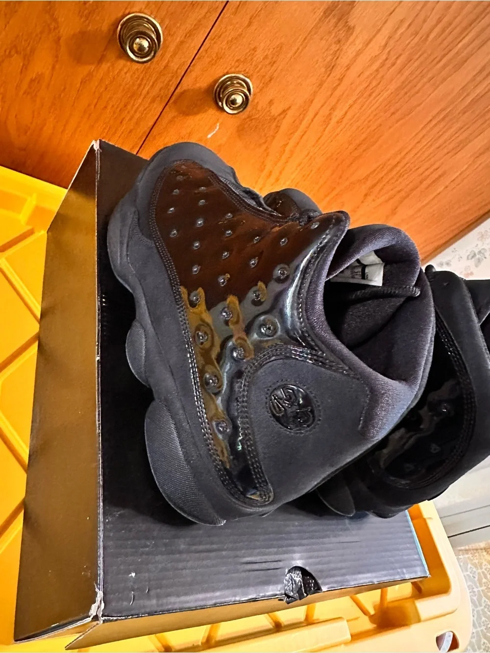 NIKE AIR JORDAN 13 RETRO CAP & GOWN RETRO BLACK LEATHER 414571-012 SIZE 13